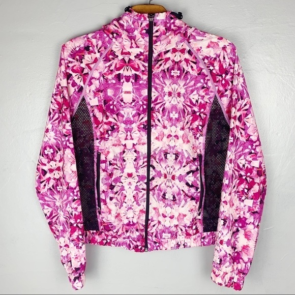 Champion Pink Patterned Full Zip Wind Breaker - Picture 2 of 4